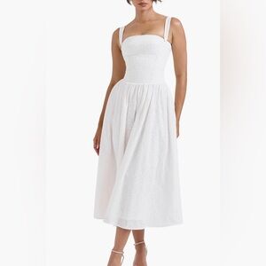 HOUSE OF CB Vivien White Midi Dress